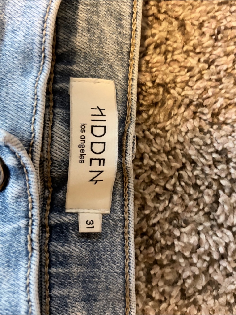 HIDDEN Light Blue Frayed Ankle Jeans - Picture 2 of 4